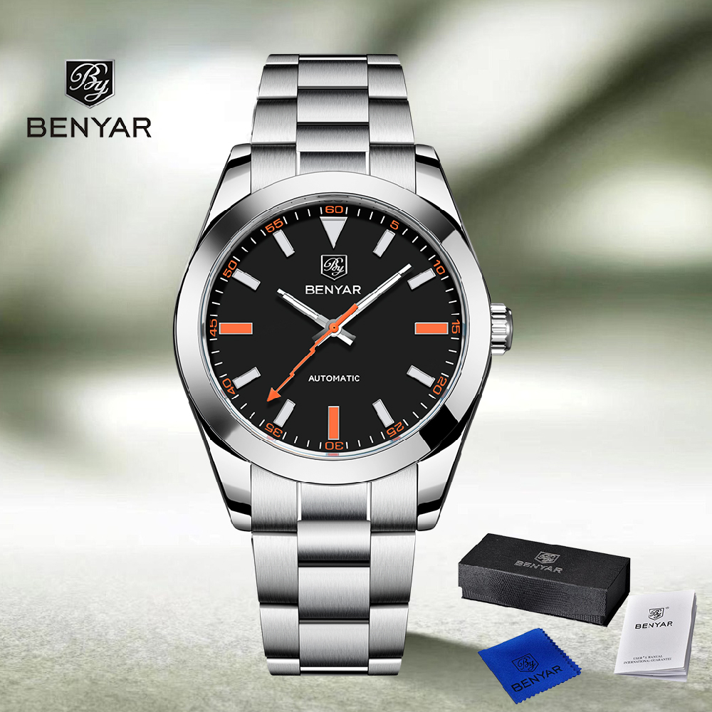 Mens Mechanical Watch - 2026 Nieuwe BENYAR DESIGN Merk Mode