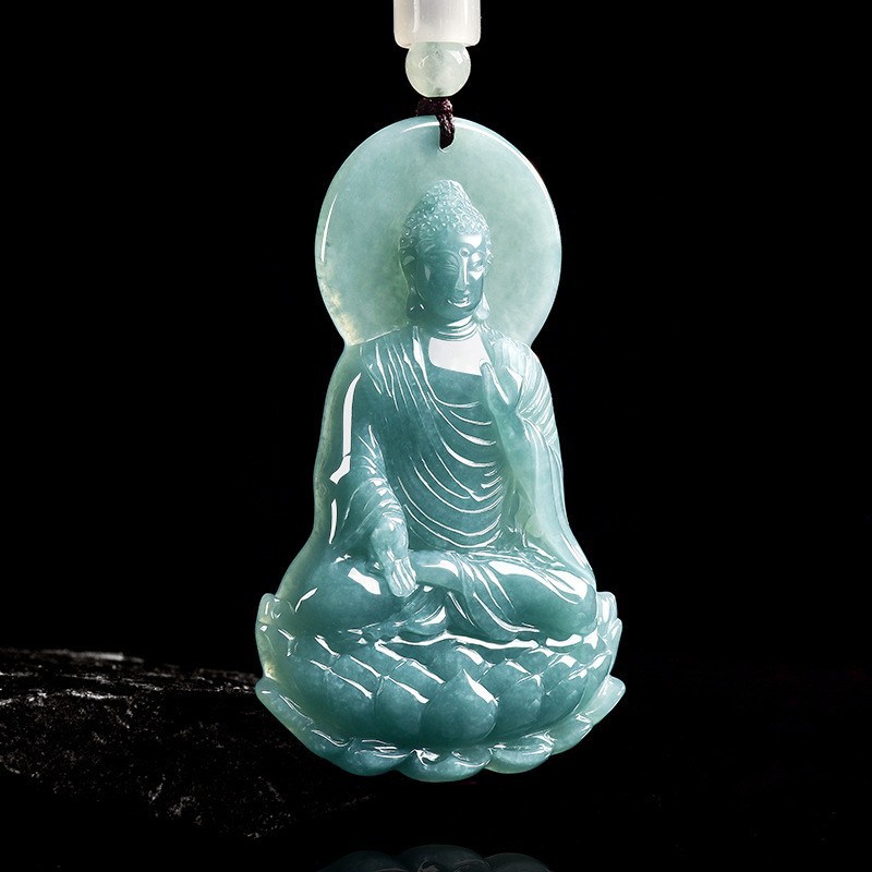Luxury Gifts Jewelry & Watches Namfleg Mostar - Natuurlijke Birmese Jadeïet Boeddha hanger ketting