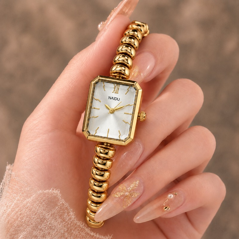 Jewelry Clasp Watches - NAIDU Gouden Horloge voor Vrouwen Mini