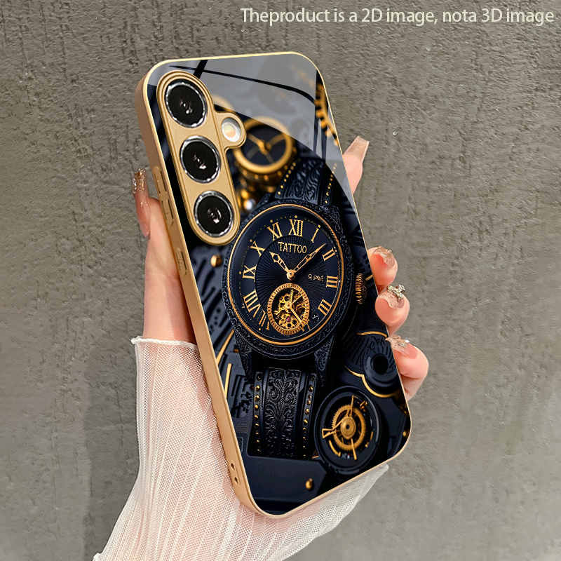 Watches & Jewelry Repair Center Photos - Mechanisch gouden horlogepatroon 2D telefoonhoesje voor