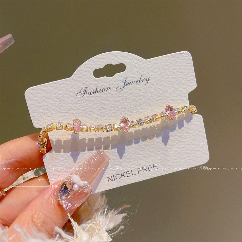 Best Jewelry Watches - Roze volledige diamant zirkoon armbanden Instagram