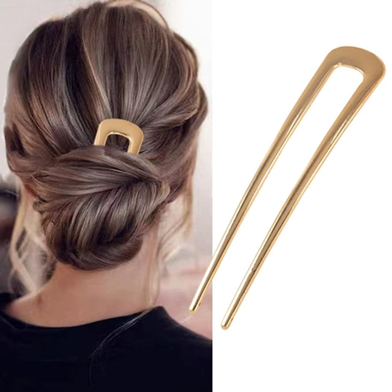 Shop Jewelry & Watches Near Me - Eenvoudige U-vormige haarvorken Haarspeld Metalen haarstokken