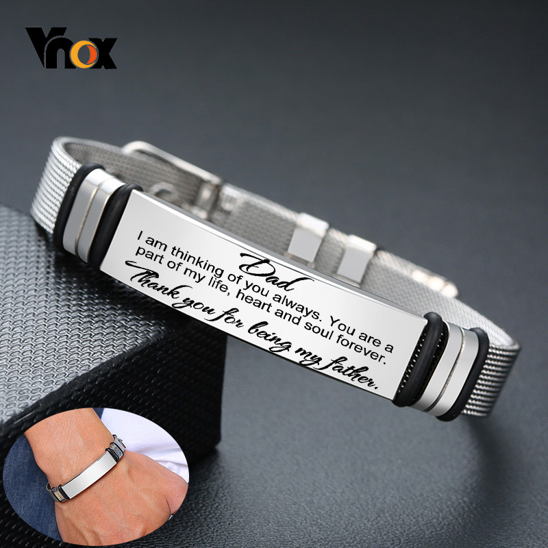 Jewelry Clasp Watches - Vnox Heren Rvs Custom Grave Id