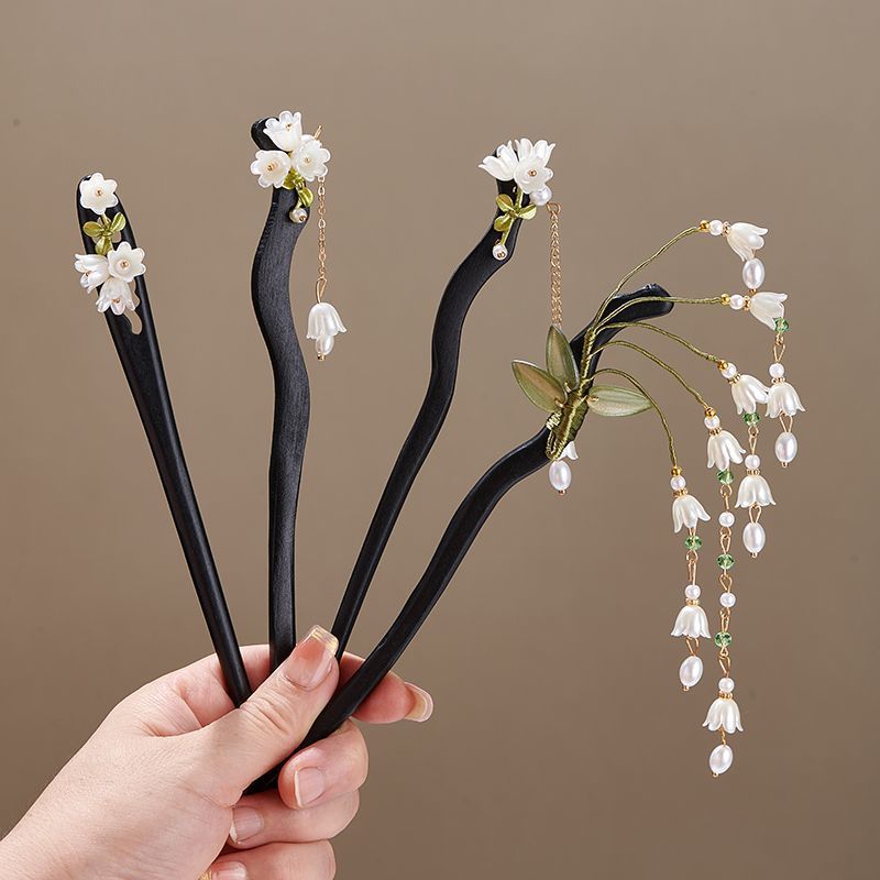 Shop Jewelry & Watches Near Me - Houten bloem haarspeld Vintage Convallaria Majalis