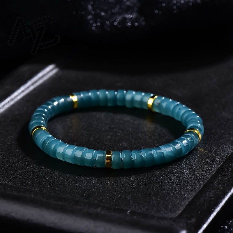 Luxury Gifts Jewelry & Watches Namfleg Mostar - Natuurlijke Jadeïet Blauw Water Abacus Kralen