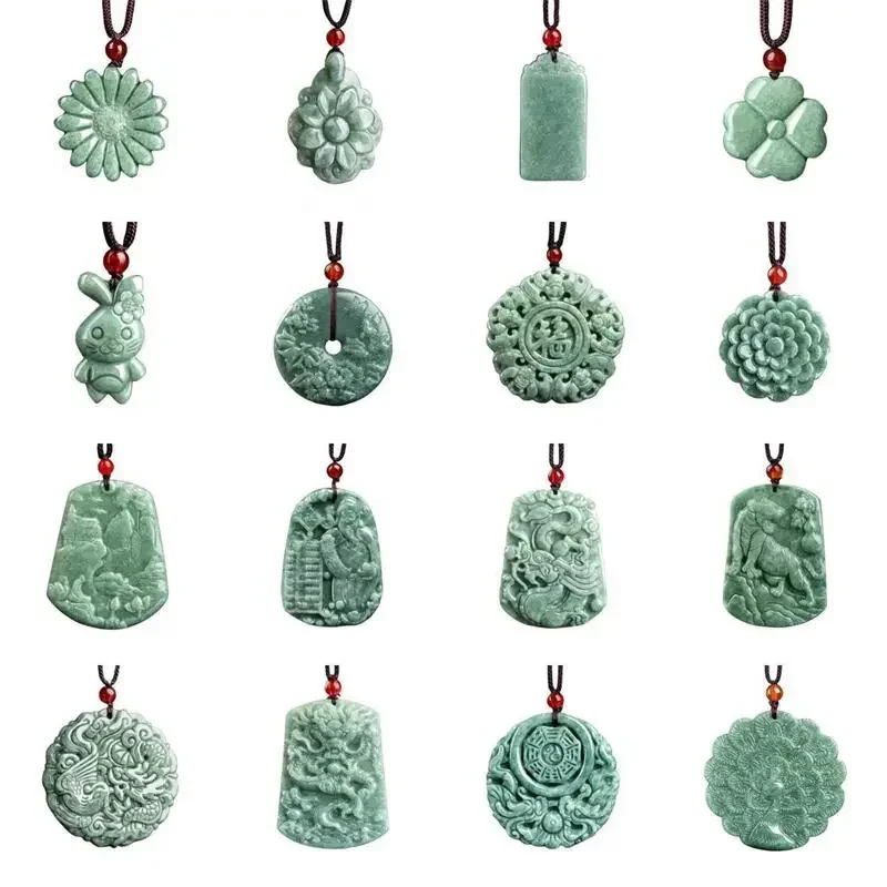 Luxury Gifts Jewelry & Watches Namfleg Mostar - Groene Burmese Jadeiet Hanger Designer Mode