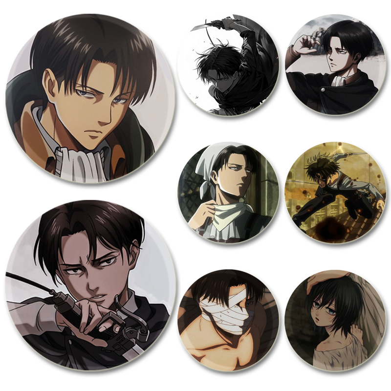 Levi Jewelry & Watches Inc - 58mm Levi Ackerman Anime Karakter Badge