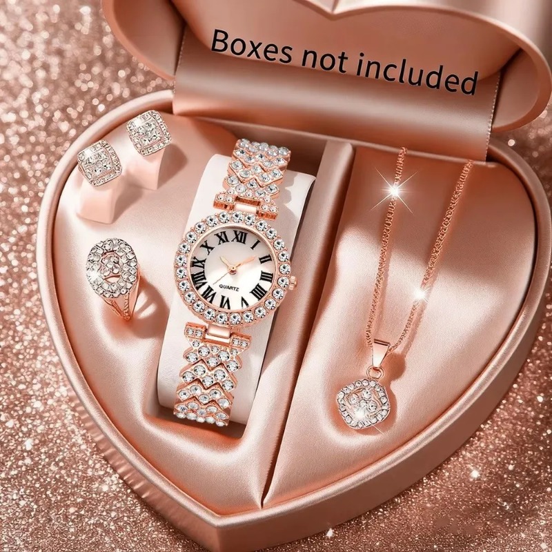 5 STKS Luxe Strass Dameshorlog - Jewelry Clasp Watches recensie en prijs
