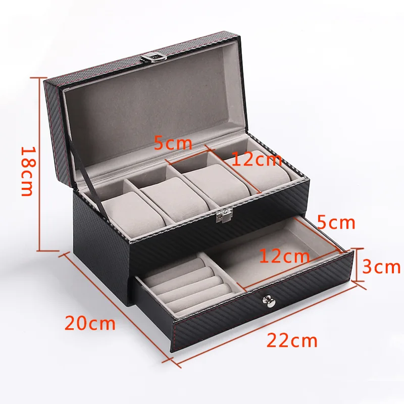 4-slots horlogedozen Dubbele k - Best Jewelry Watches recensie en prijs