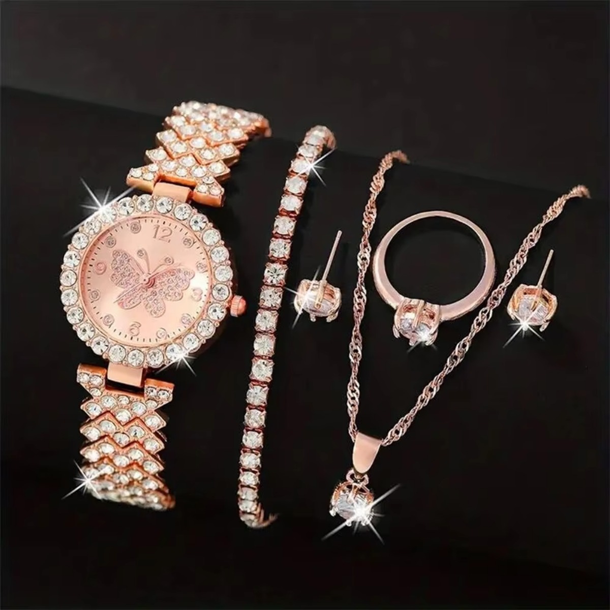 6 stks/set luxe strass vlinder - Jewelry Clasp Watches recensie en prijs
