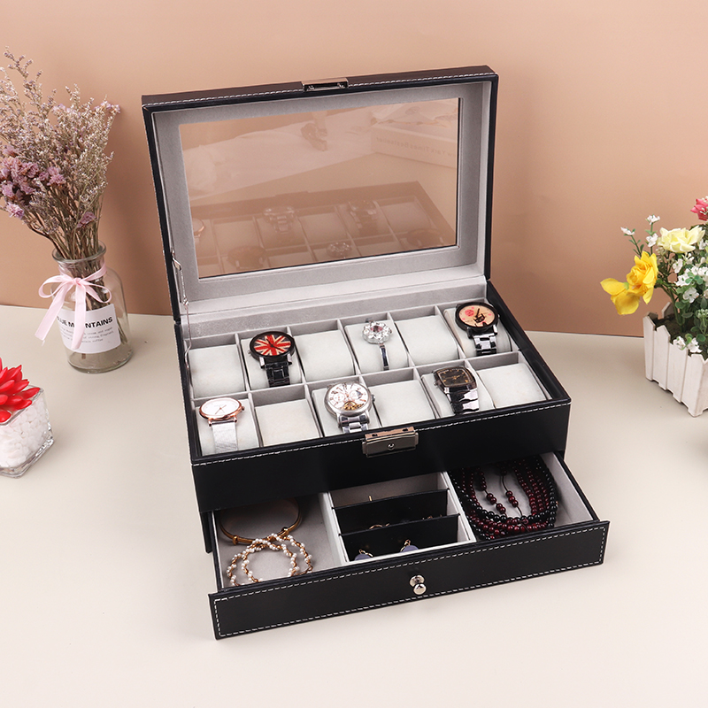 12-roosters horlogedoos PU led - Best Jewelry Watches recensie en prijs