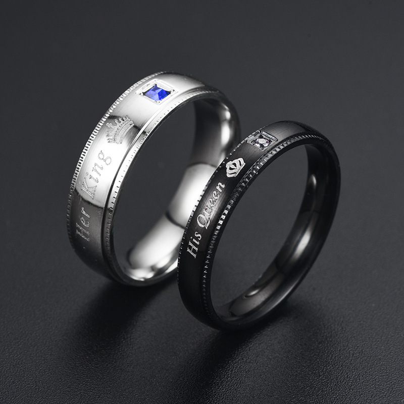Eenvoudige paar titanium stale - Moissanite Ring recensie en prijs