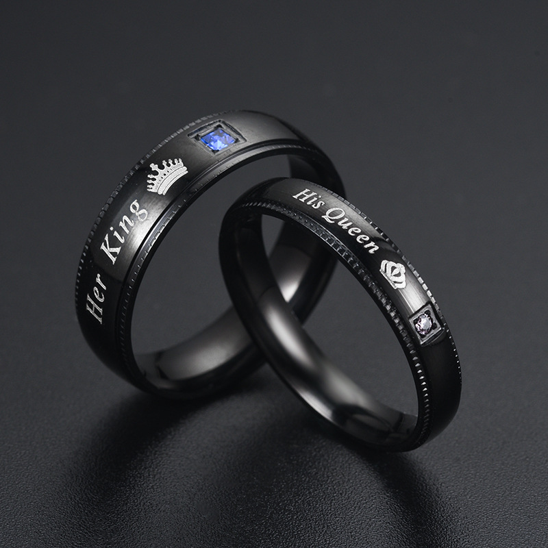 Eenvoudige paar titanium stale - Moissanite Ring recensie en prijs