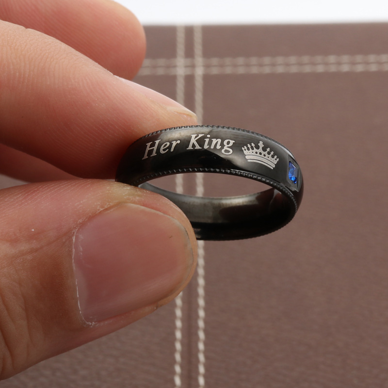 Eenvoudige paar titanium stale - Moissanite Ring recensie en prijs