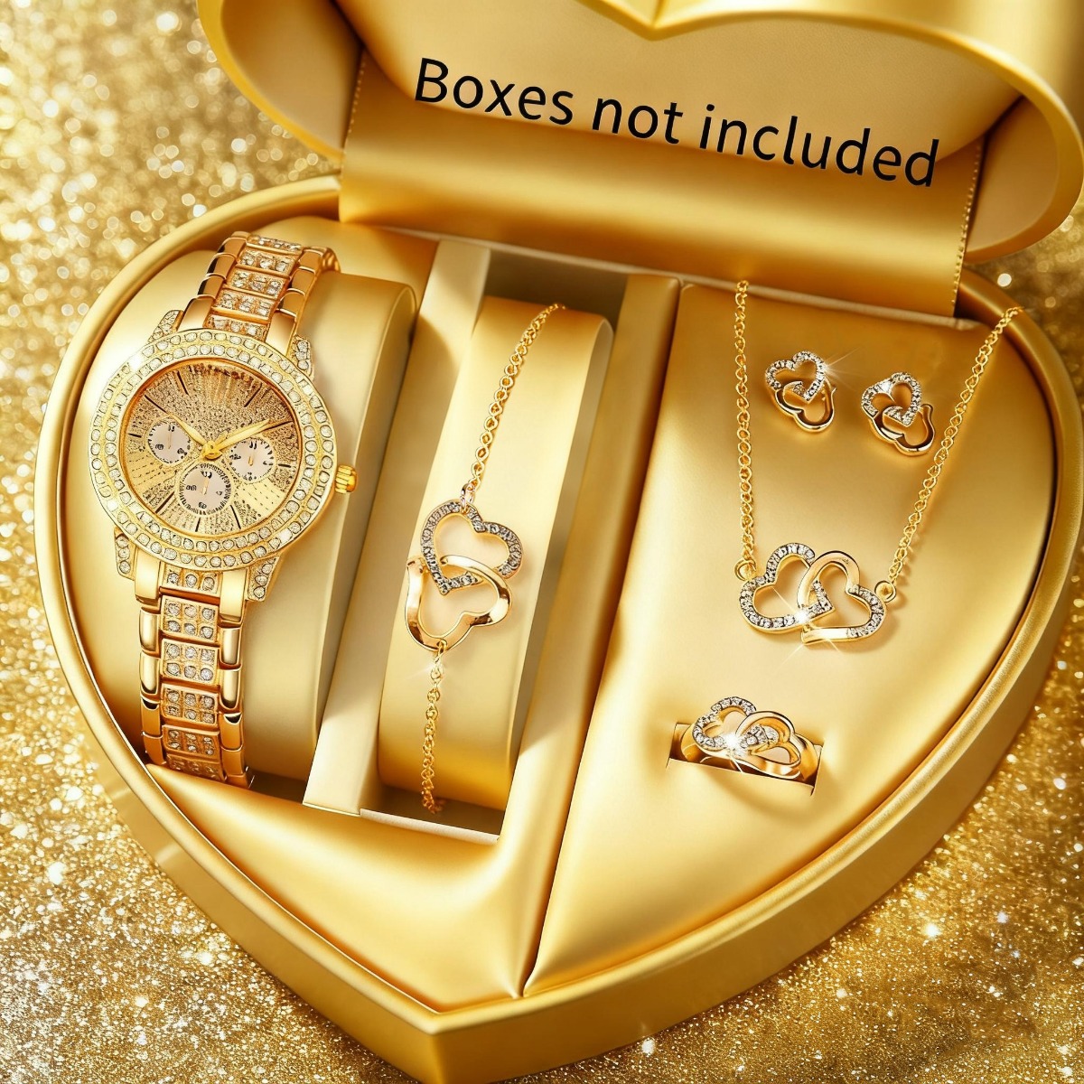 6 STKS Luxe Strass Vrouwen Hor - Jewelry Watches Luxury recensie en prijs