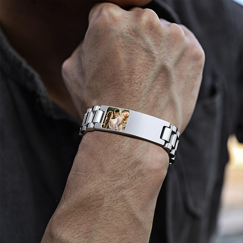 Aangepaste foto tekst armband  - Jewelry Clasp Watches recensie en prijs