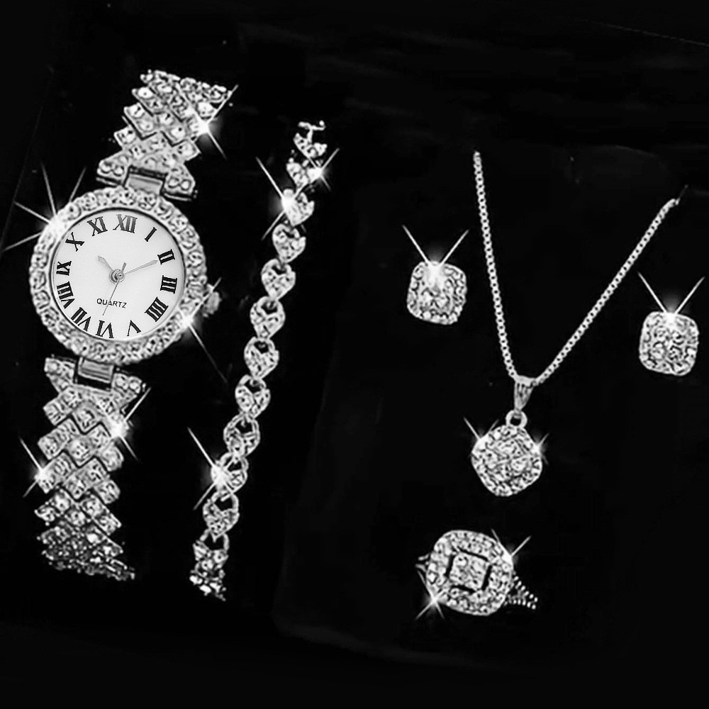 6 stks/set Luxe Strass Vrouwen - Jewelry Watches Luxury recensie en prijs
