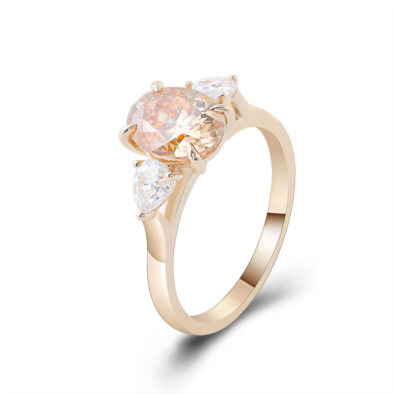 Provence 10K Geel Goud Drie St - Moissanite Ring recensie en prijs