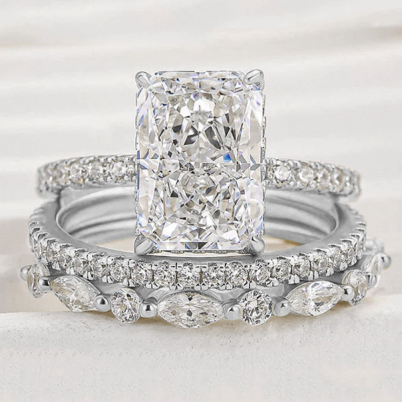Vergulde koperen 925 sterling  - Moissanite Ring recensie en prijs