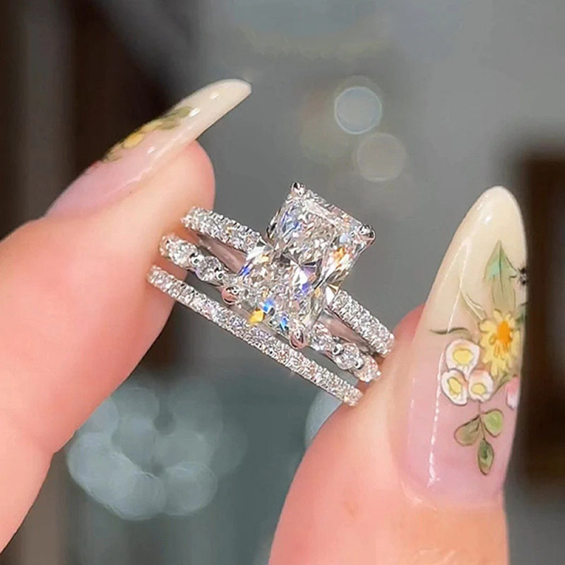 Vergulde koperen 925 sterling  - Moissanite Ring recensie en prijs