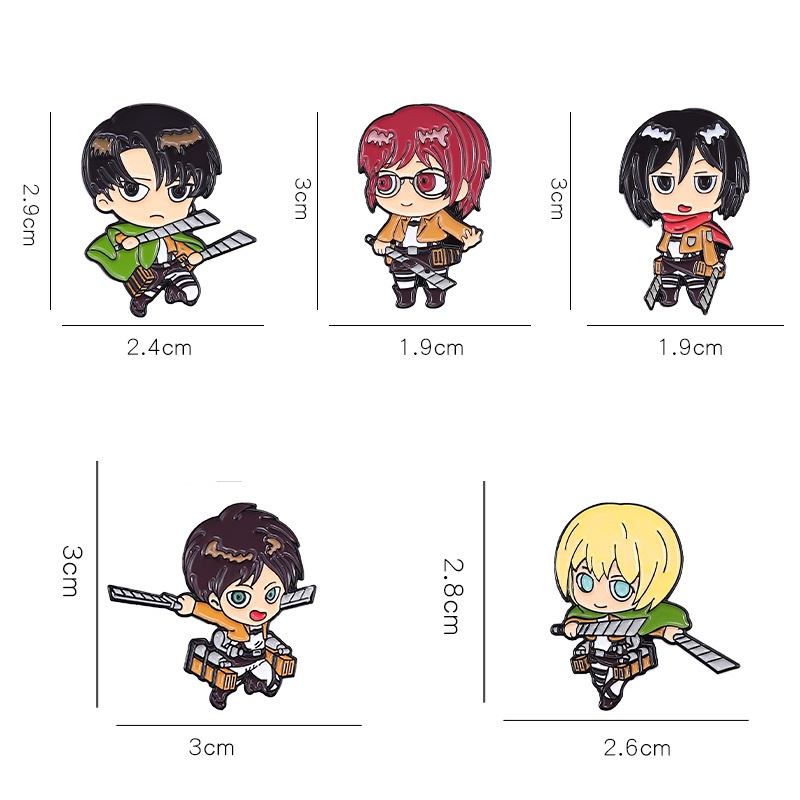 Eren Chibi Email Pins Custom M - Levi Jewelry & Watches Inc recensie en prijs