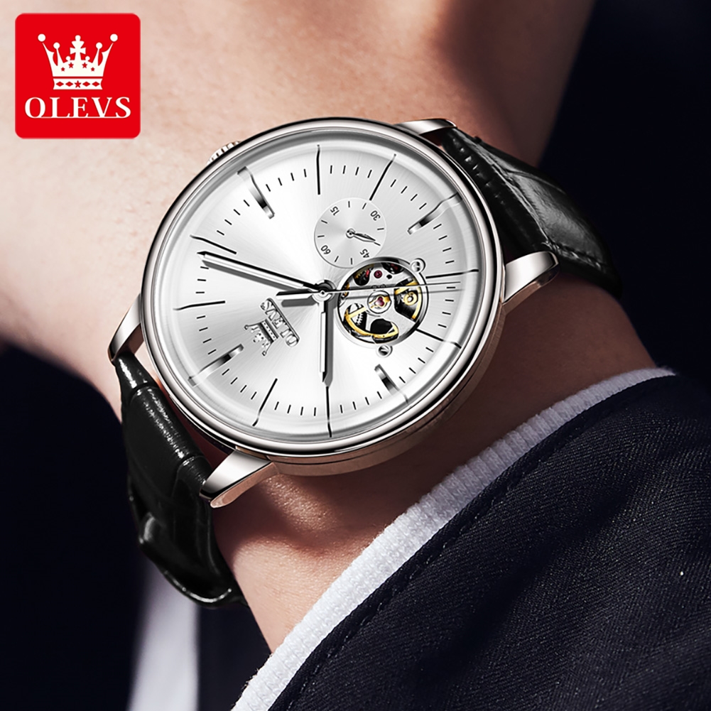 OLEVS 6708 Herenhorloge met le - Mens Mechanical Watch recensie en prijs