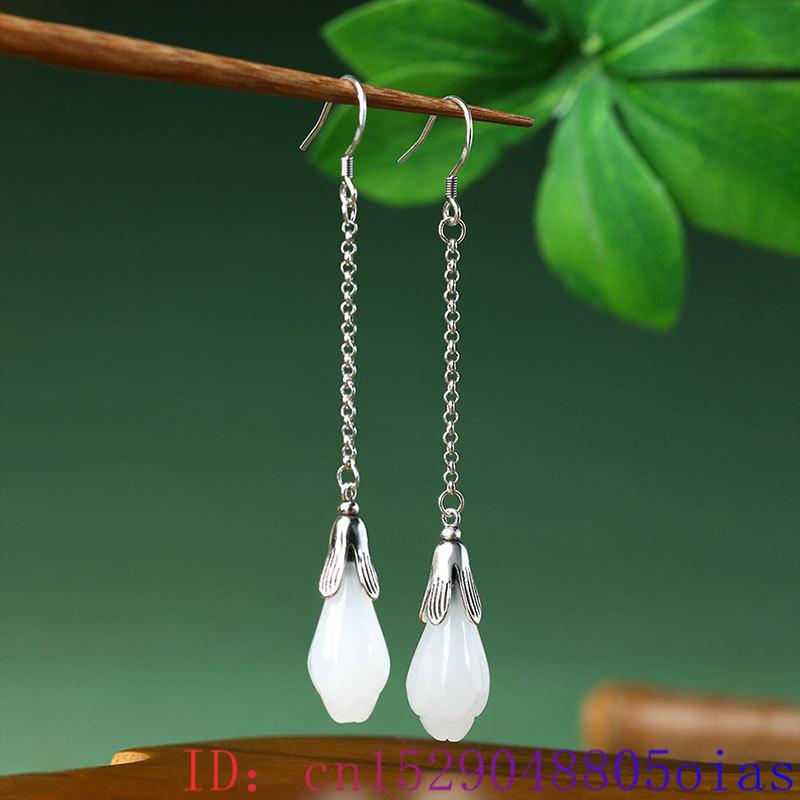 Witte echte jade bloem oorbell - Luxury Gifts Jewelry & Watches Namfleg Mostar recensie en prijs