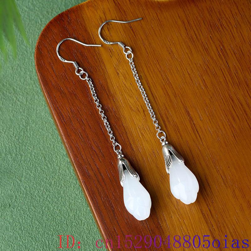 Witte echte jade bloem oorbell - Luxury Gifts Jewelry & Watches Namfleg Mostar recensie en prijs