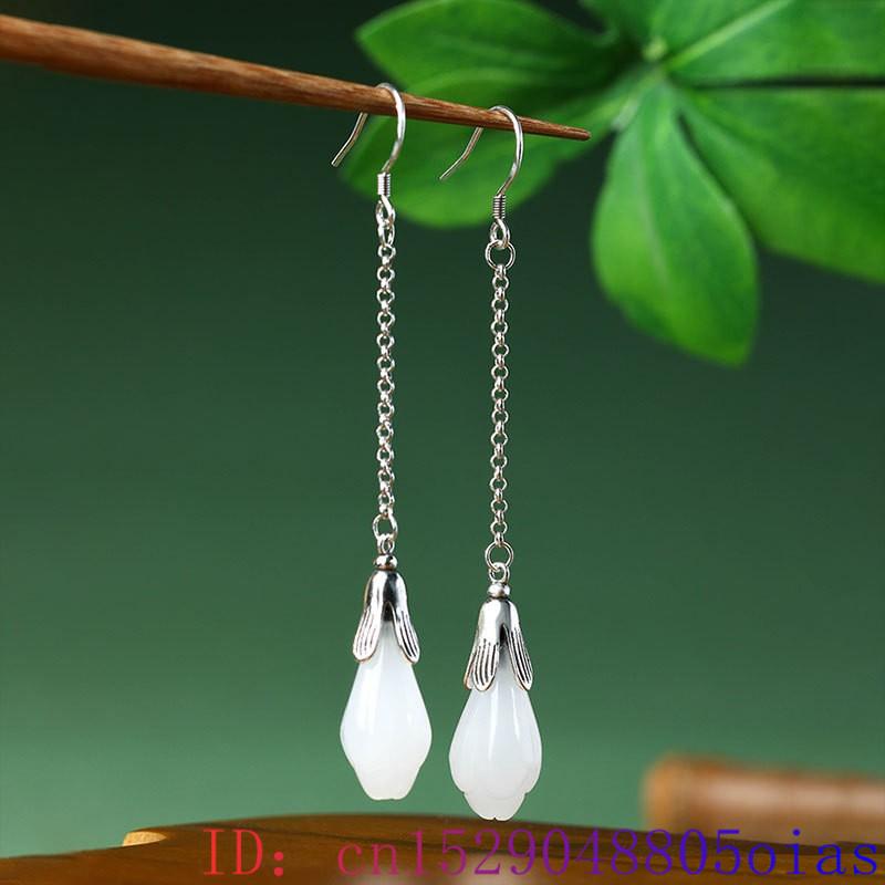 Witte echte jade bloem oorbell - Luxury Gifts Jewelry & Watches Namfleg Mostar recensie en prijs
