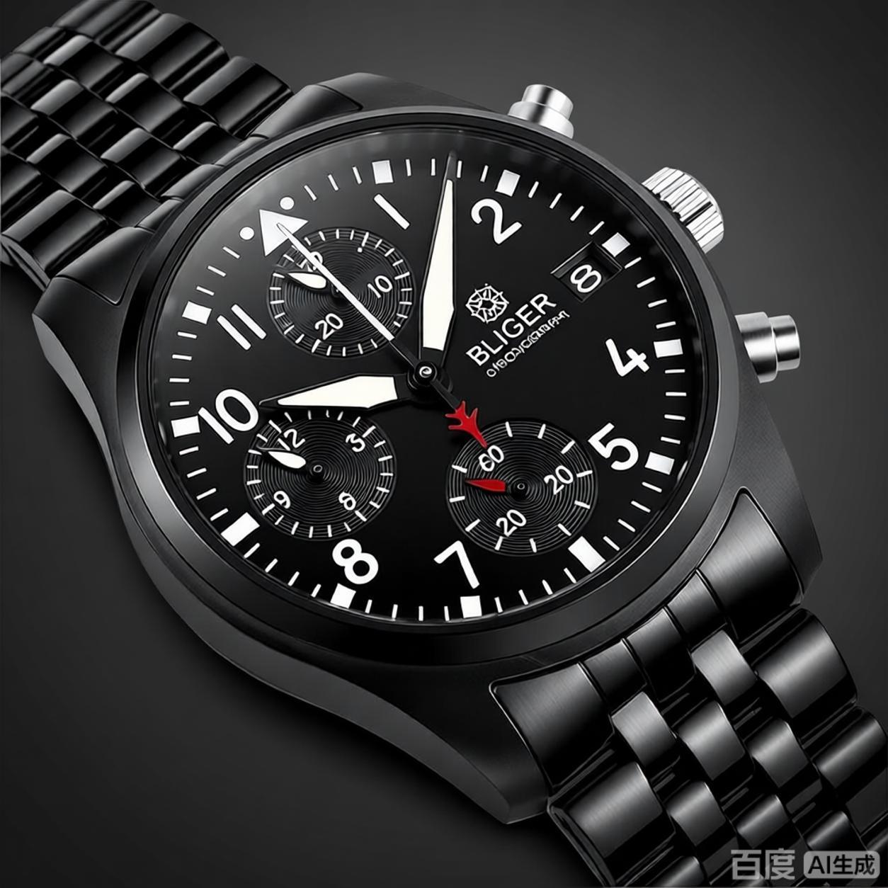 BLIGER Volledig zwart geborste - Mens Mechanical Watch recensie en prijs