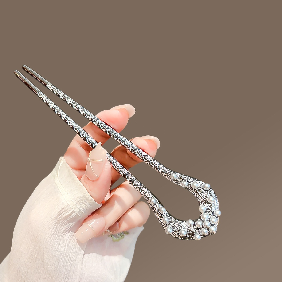 Nieuwe Parel U-vormige Haarspe - Shop Jewelry & Watches Near Me recensie en prijs