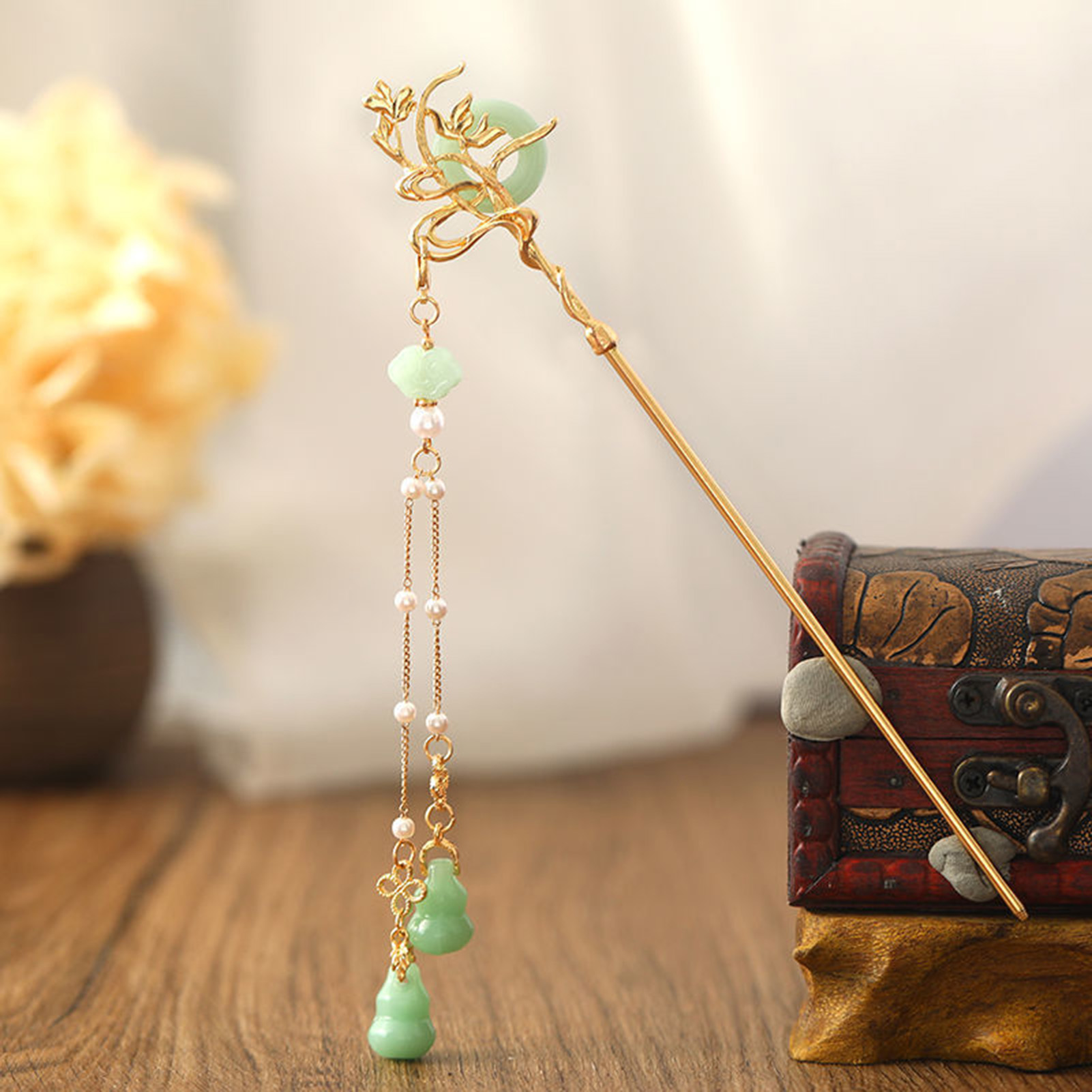 Chinese Stijl Glazen Haarspeld - Shop Jewelry & Watches Near Me recensie en prijs