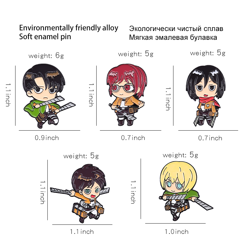 Aanval Op Titan Chibi Email Pi - Levi Jewelry & Watches Inc recensie en prijs