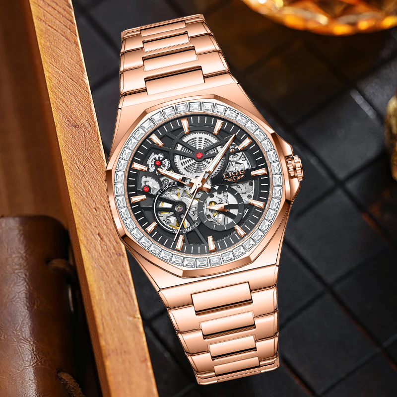 LIGE Origineel ontwerp mechani - Mens Mechanical Watch recensie en prijs